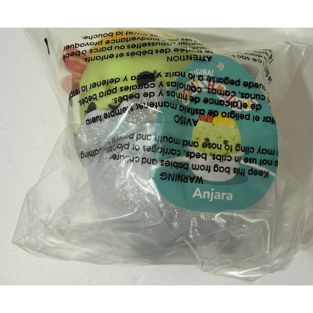 Squishmallows Anjara the Burrito 5 Inch Green Silver Breakfast Food Plush NWT